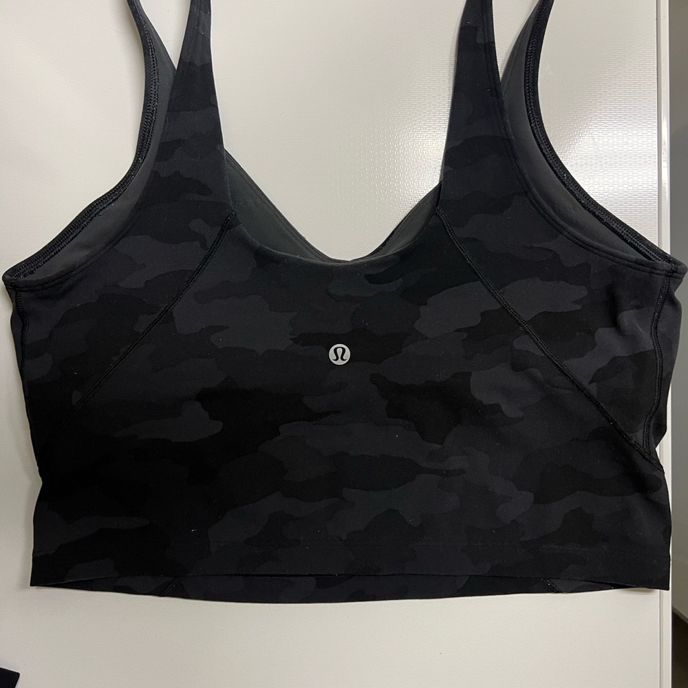 Lululemon Athletica Align Black Camo Tank Bra - Low-Medium Support